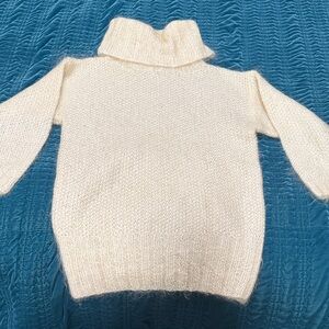 Long Stunning Vintage Mohair blend Turtleneck Sweater